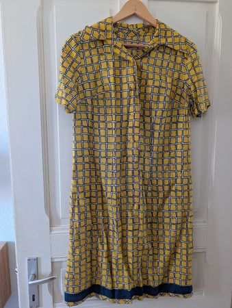 Vintage Kleid gelb kariert, ca. Grösse M