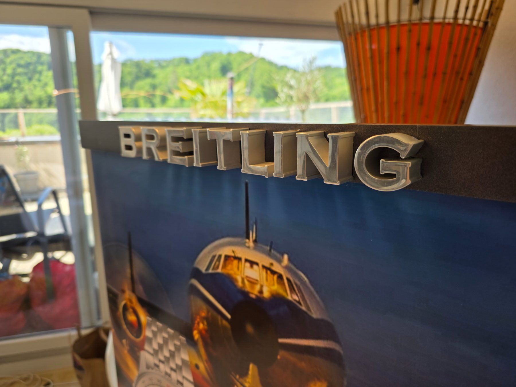 Bentley Insegne: ORIGINAL BREITLING WERBEAUSSTELLER/WANDBILD – Usato da Winterthur venduto da Navitimer 2