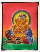 Wandbehang Stoffbild Ganesh indisch 78x58cm