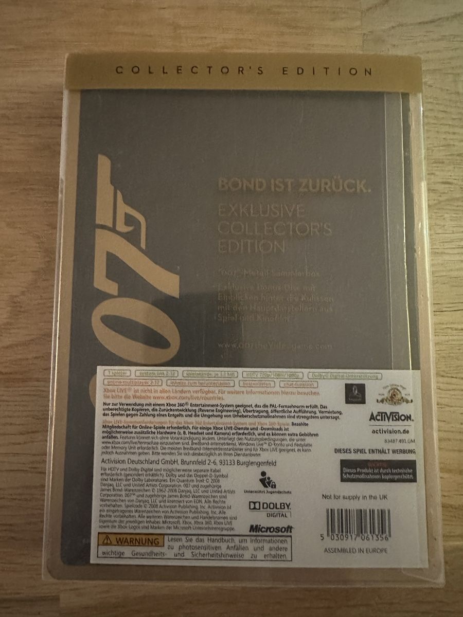 Microsoft Giochi: James Bond 007 Ein Quantum Trost Collectors Edition Xbox 360 – Usato da Kestenholz venduto da Mad18 1