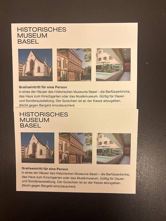 Buoni: 2 Eintritte für historisches Museum Basel – Usato da Zürich venduto da bar_stg7