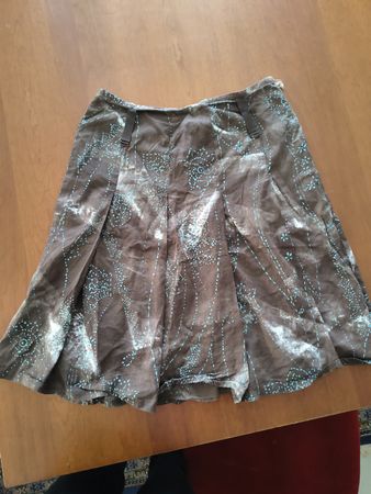 Heine Sommer Rock Grösse 38 Braun mit Muster