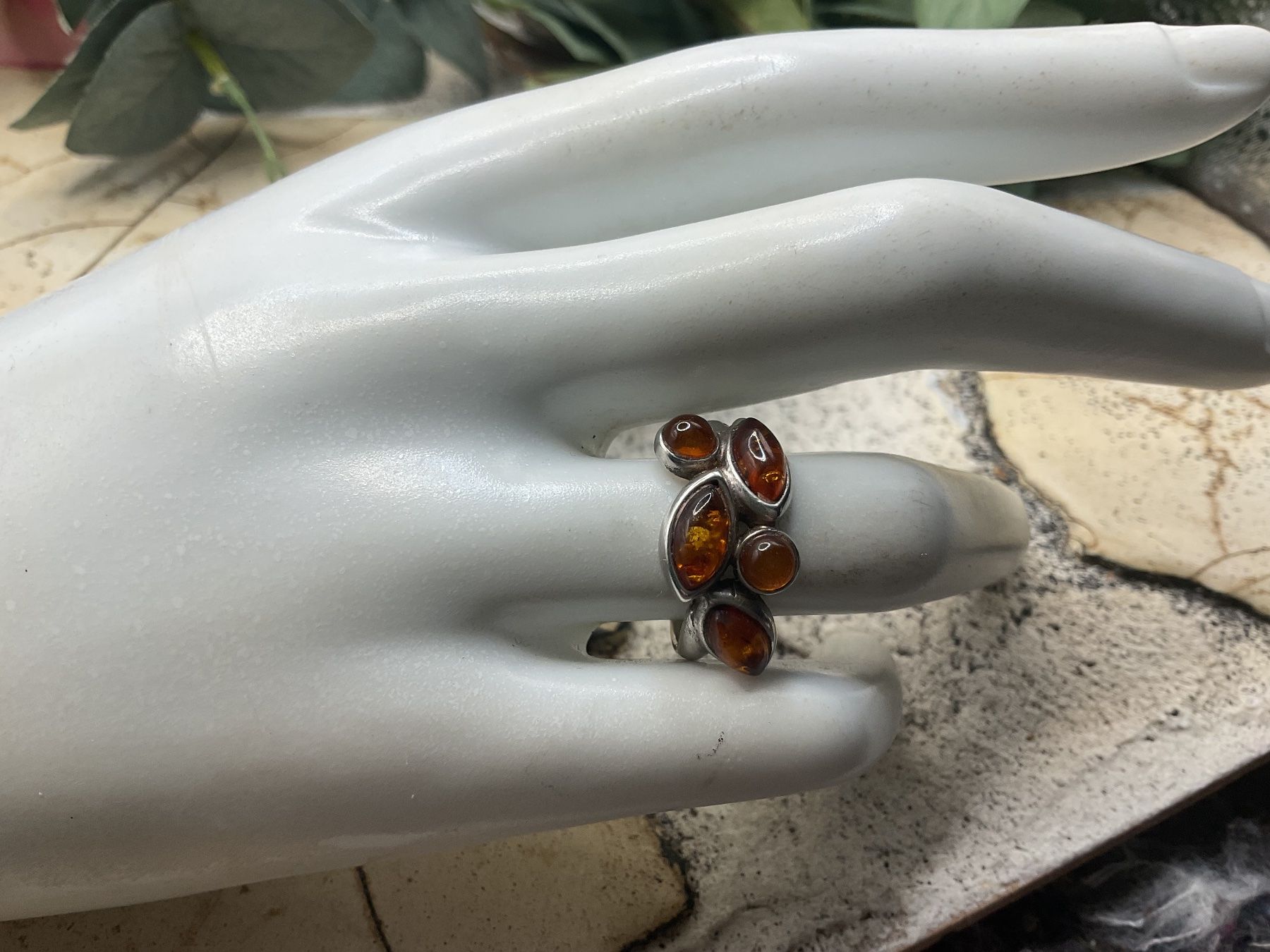 Ringe: Vintage oder antiker Silberring mit Bernstein, Gr. 55 – Gebraucht aus Luzern von S.Kern01 4
