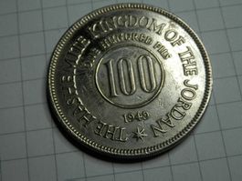 Jordanien 100 Fils, 1949 neuwertig