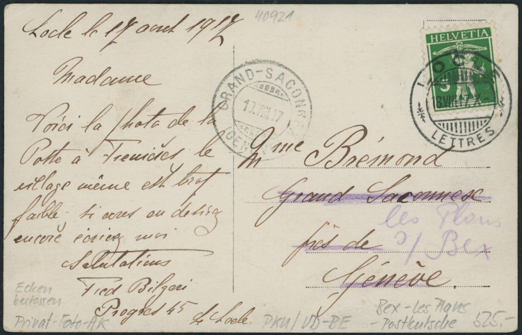 Cartoline postali: VD Bex - Les Plans - Postkutsche – Usato da Schindellegi venduto da leecollect 1