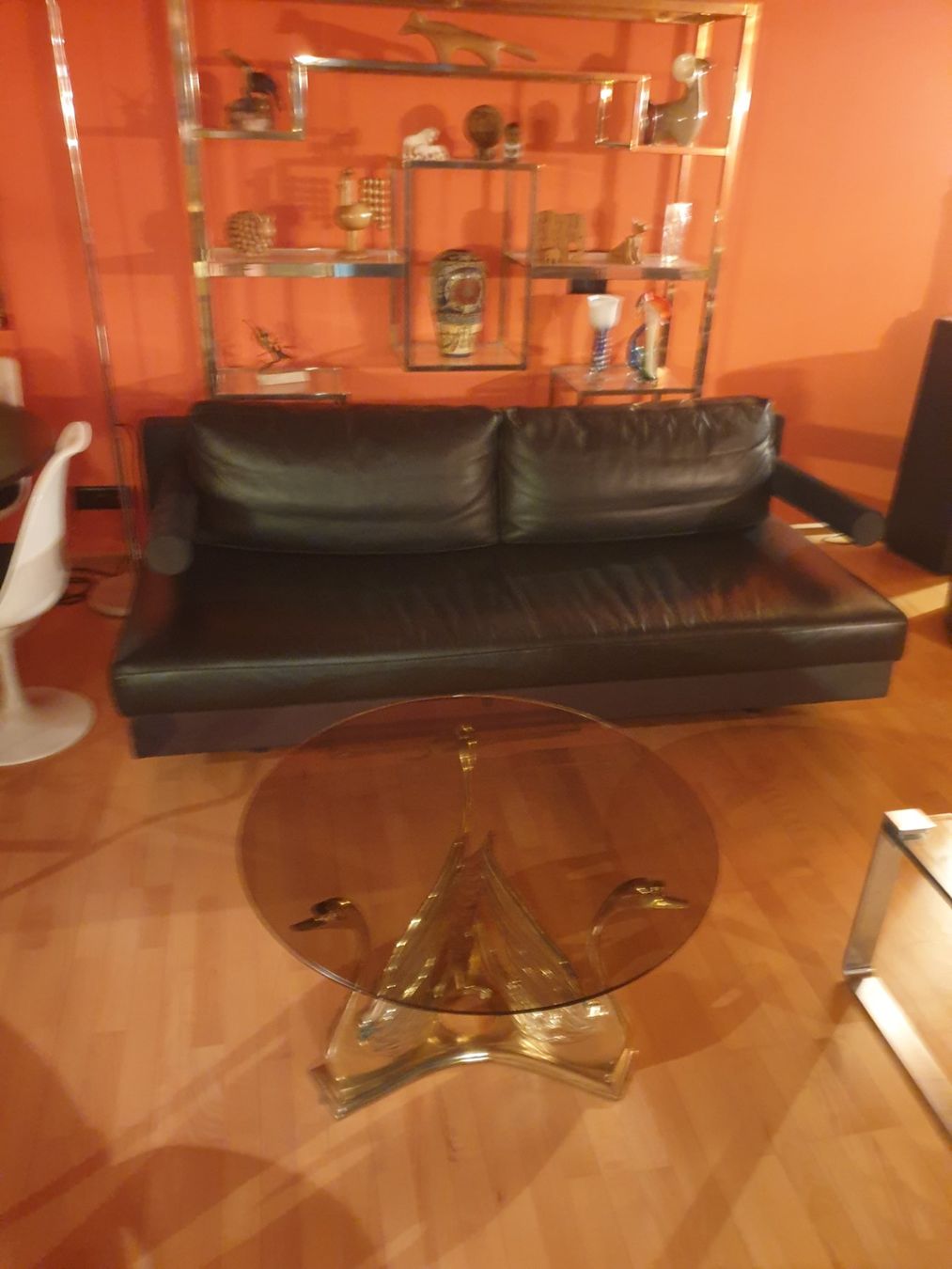 Tische: Art Deco Brass Swan Coffee Table – Gebraucht aus rebstein von spacy73 6