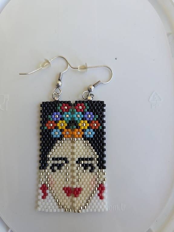 Orecchini pendenti & Orecchini a lobo: Frida Kahlo Ohrringe Miyuki Perlen – Usato da Au ZH venduto da ali_tf7f 2