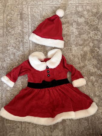 Costume bebe mère noël, taille 74 (6-9 mois)