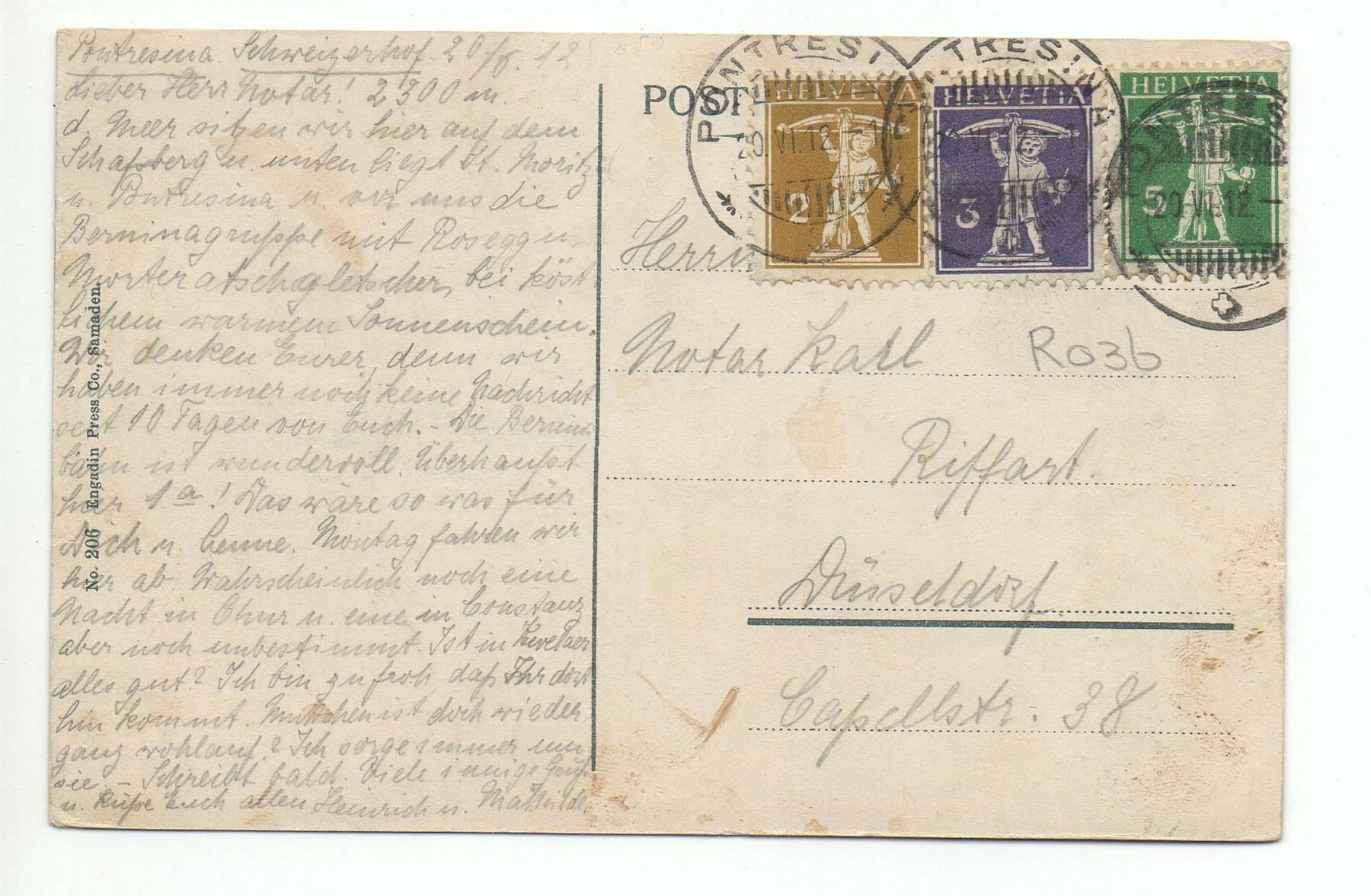 Cartoline postali: BERNINABAHN Blick auf den Palü Gletscher – Usato da Jona venduto da philajona 1