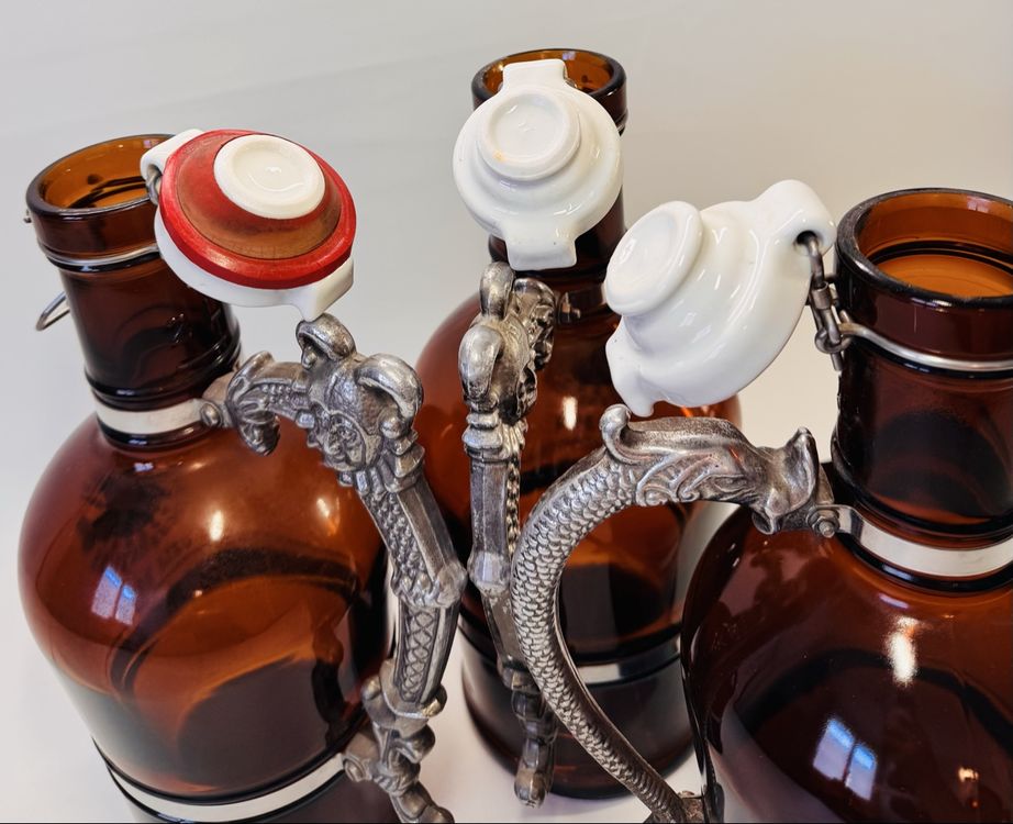 3× Ueli Bier 2L – Metallgriffe (2 Gesichter, 1 Drache) (Gebraucht) in ...