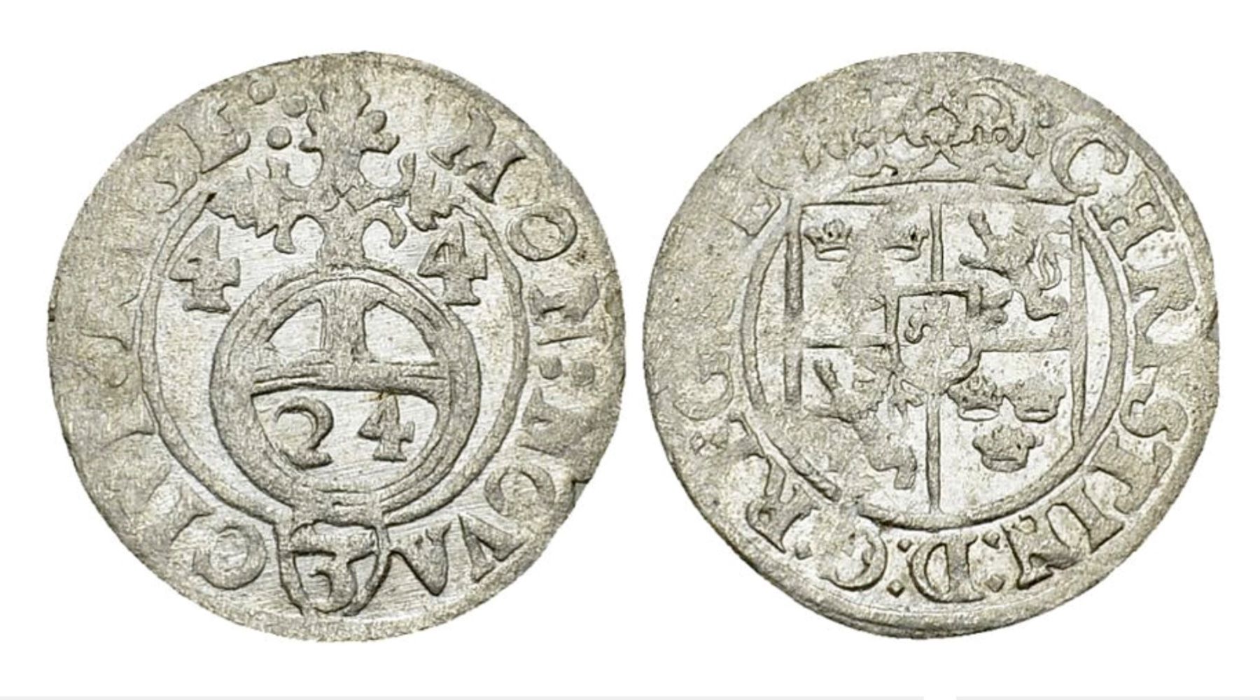 Tutti le monete: Livland - Baltikum - Poltorak 1644 – Usato da Meilen venduto da coins4sale