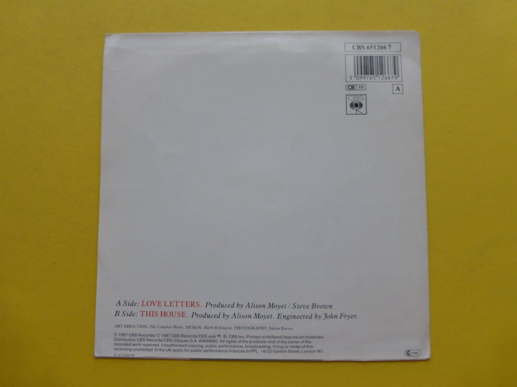 Dischi in vinile: Alison Moyet – Love Letters – Usato da Zürich venduto da Swiss57 1