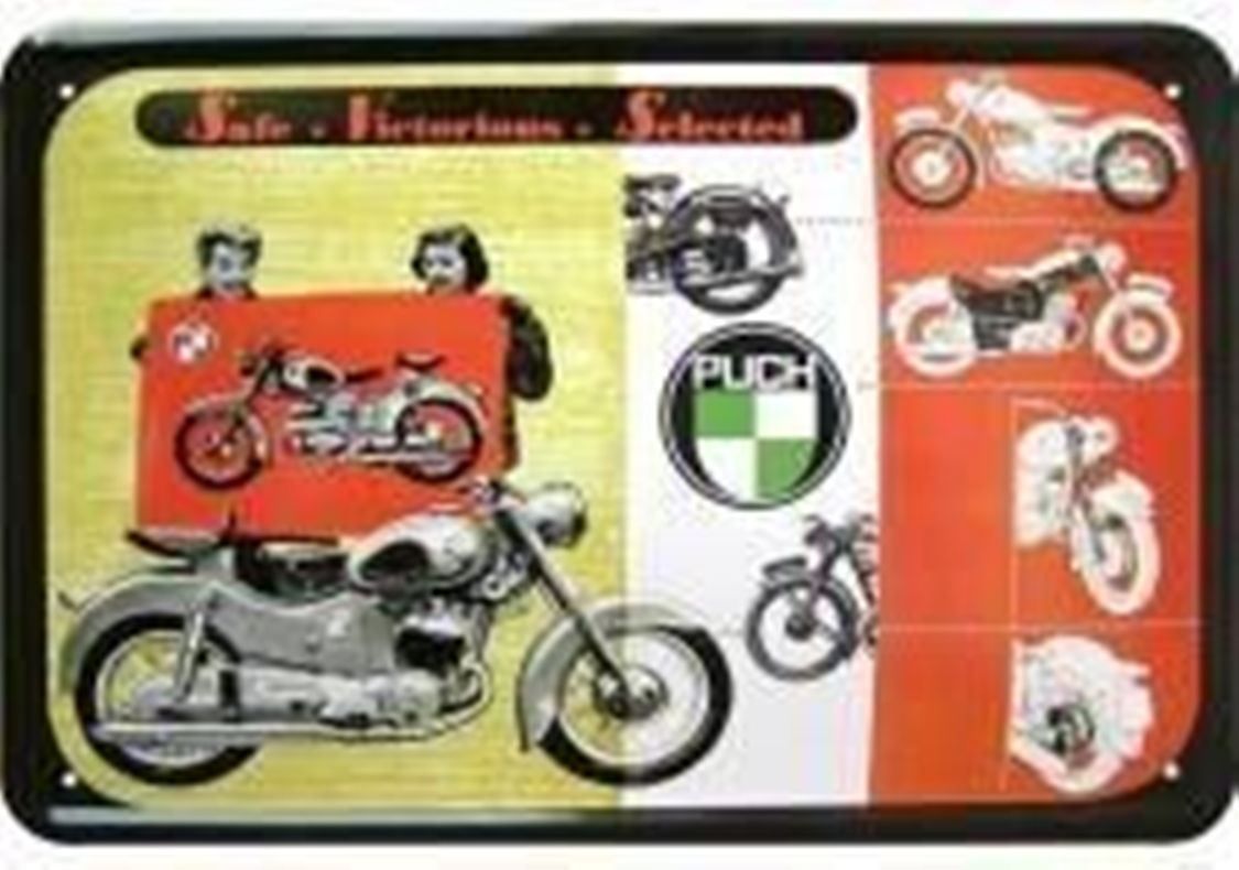 Insegne: Blechschild-PUCH-SAFE VICTORIOUS SELECTE – Nuovo e nell'imballaggio originale da Rupperswil venduto da big-one-sale