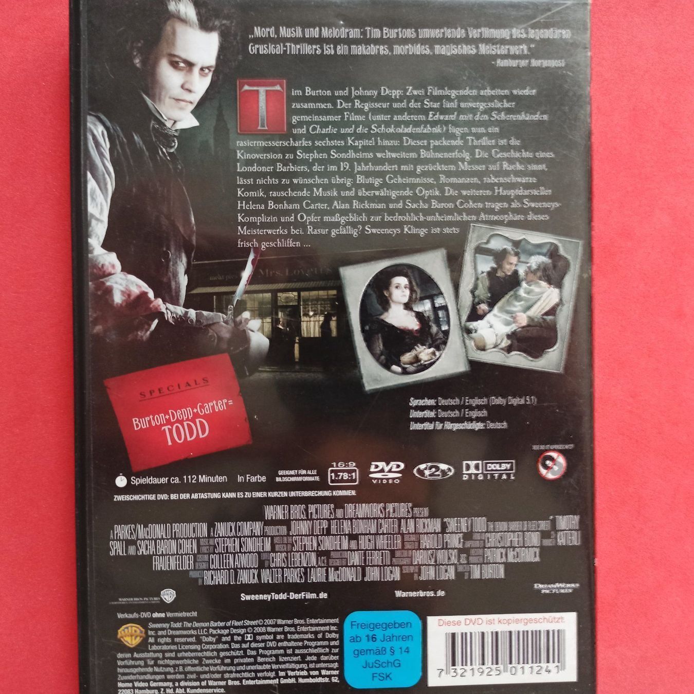 Tutti i DVDs: Sweeney Todd - Der teuflische Barbier – Usato da Dübendorf venduto da kb86_MOVIE 1