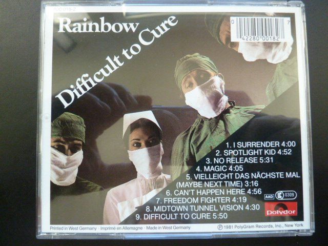 CD: Rainbow - Difficult to cure – Usato da Au ZH venduto da sikoku 2