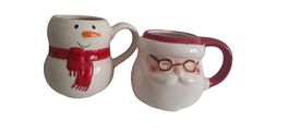 Weihnachts Tassen Santa & Schneemann neuwertig