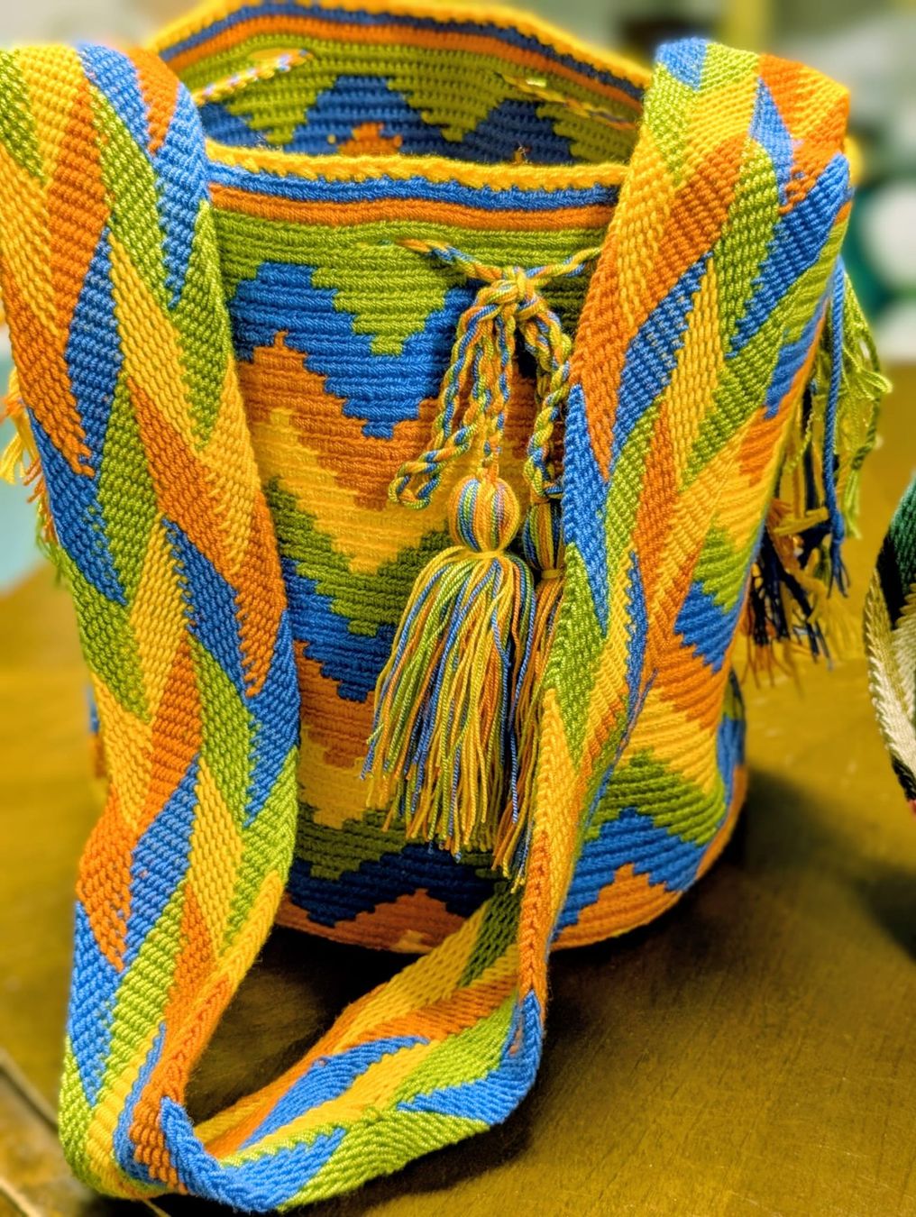 Altro in  Abbigliamento & Accessori: Sac selon technique Wayuu - jaune – Nuovo (secondo la descrizione) da Chavornay venduto da bealil