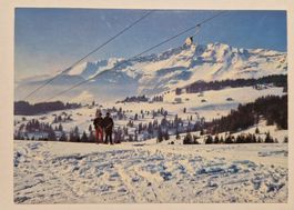 Amden (SG): Blick zum Mattstock, Skigebiet Leistkamm