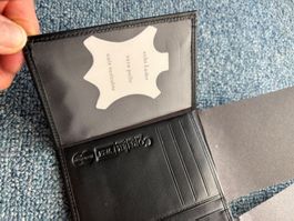 Portefeuille , porte-monnaie cuir noir homme NEUF