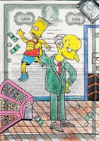 Gemälde Malerei Zeichnung Simpsons Künstler:Manuela Reitz