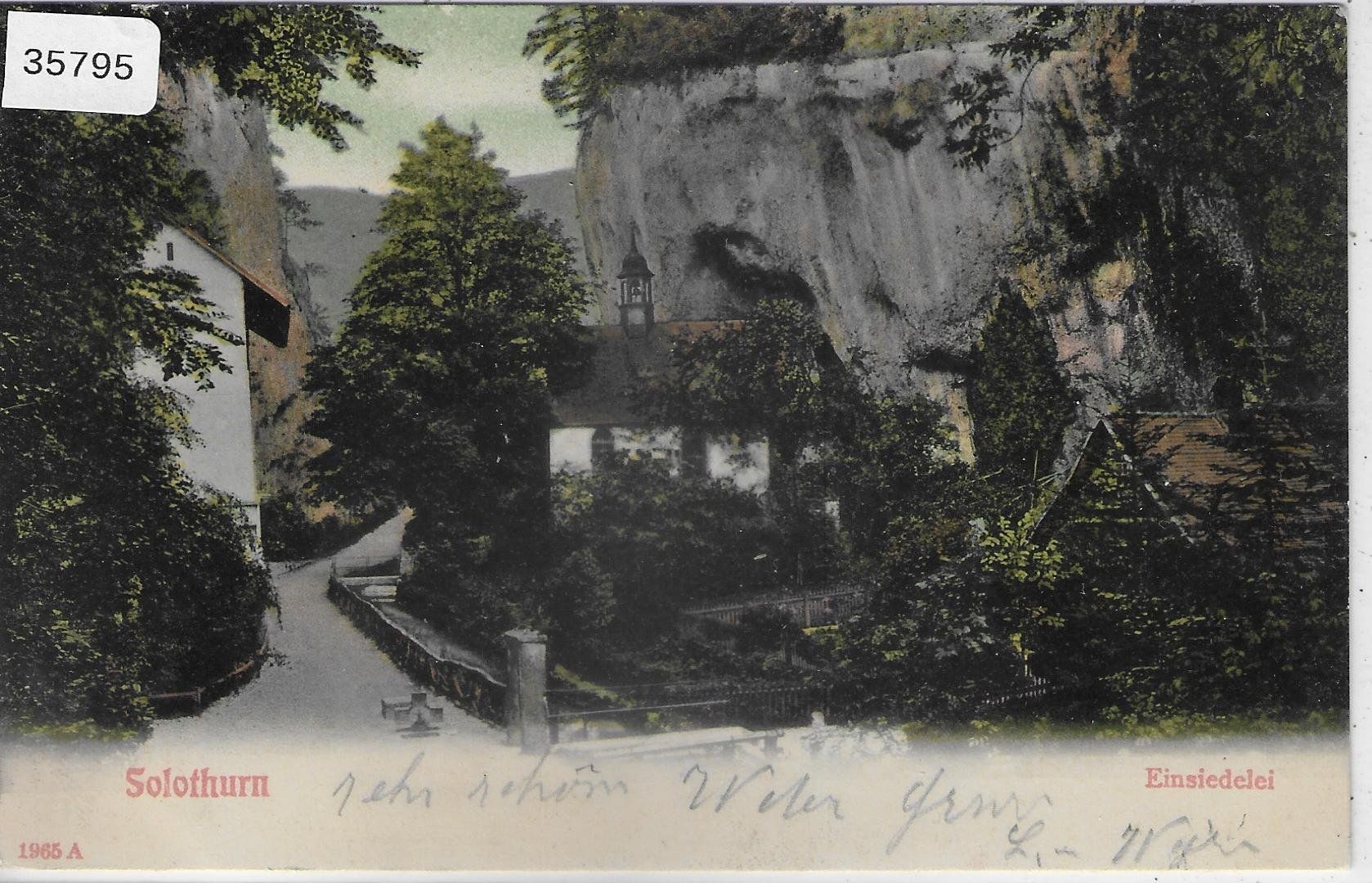 Cartoline postali: Solothurn - Einsiedelei - Litho – Usato da Ettingen venduto da Kartenplanet
