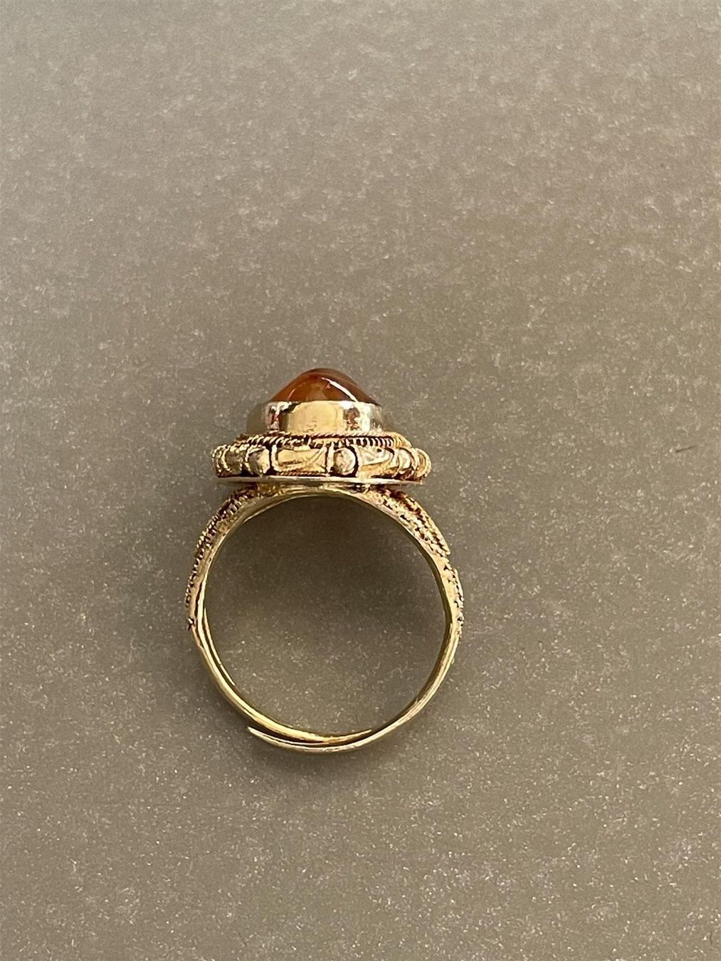 Ringe: verg. GOLD KARNEOL Ring CHINA edle Komposition wunderschön – Gebraucht aus Basel von gretchen03 5