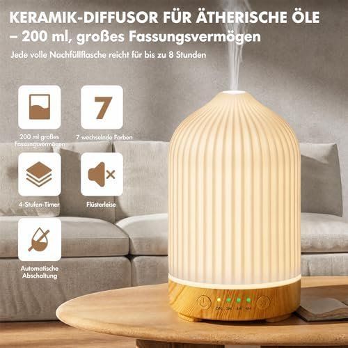 Diffusori di oli essenziali: Diffuser Keramik Elektrischer Diffusor ätherische Öle 200ML – Nuovo e nell'imballaggio originale da Hundwil venduto da pac_6jh8 2
