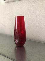 Rubin rot glass vase midcentury