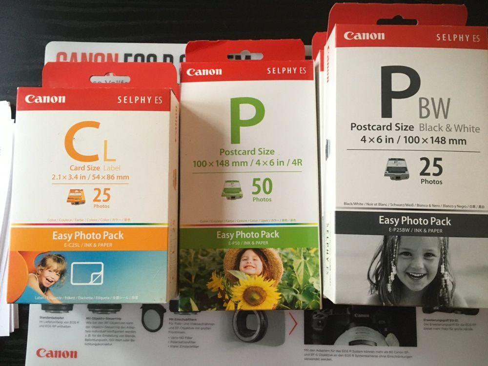 Canon Easy Photo Pack, Ink & Paper, E-P25BW, E-P50, E-C25L (Neu und ...
