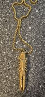 Collier Anhänger Edelstahl goldfarben Skorpion neu