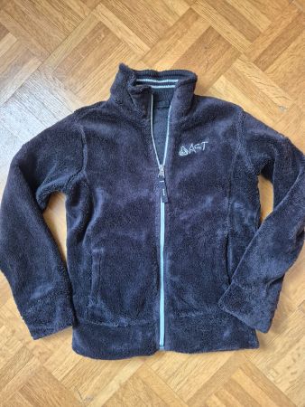 flauschige Jacke schwarz, Gr. 98/110