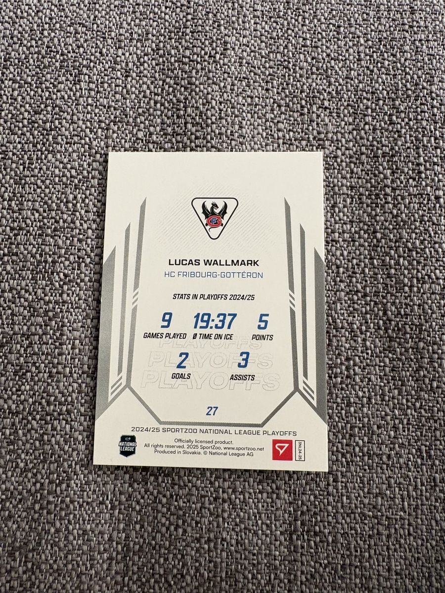 Sportzoo Sammelbilder & Trading cards: Sportzoo Playoffs 2025 Lucas Wallmark – Neu (gemäss Beschreibung) aus Bellinzona von spa_69zv 1