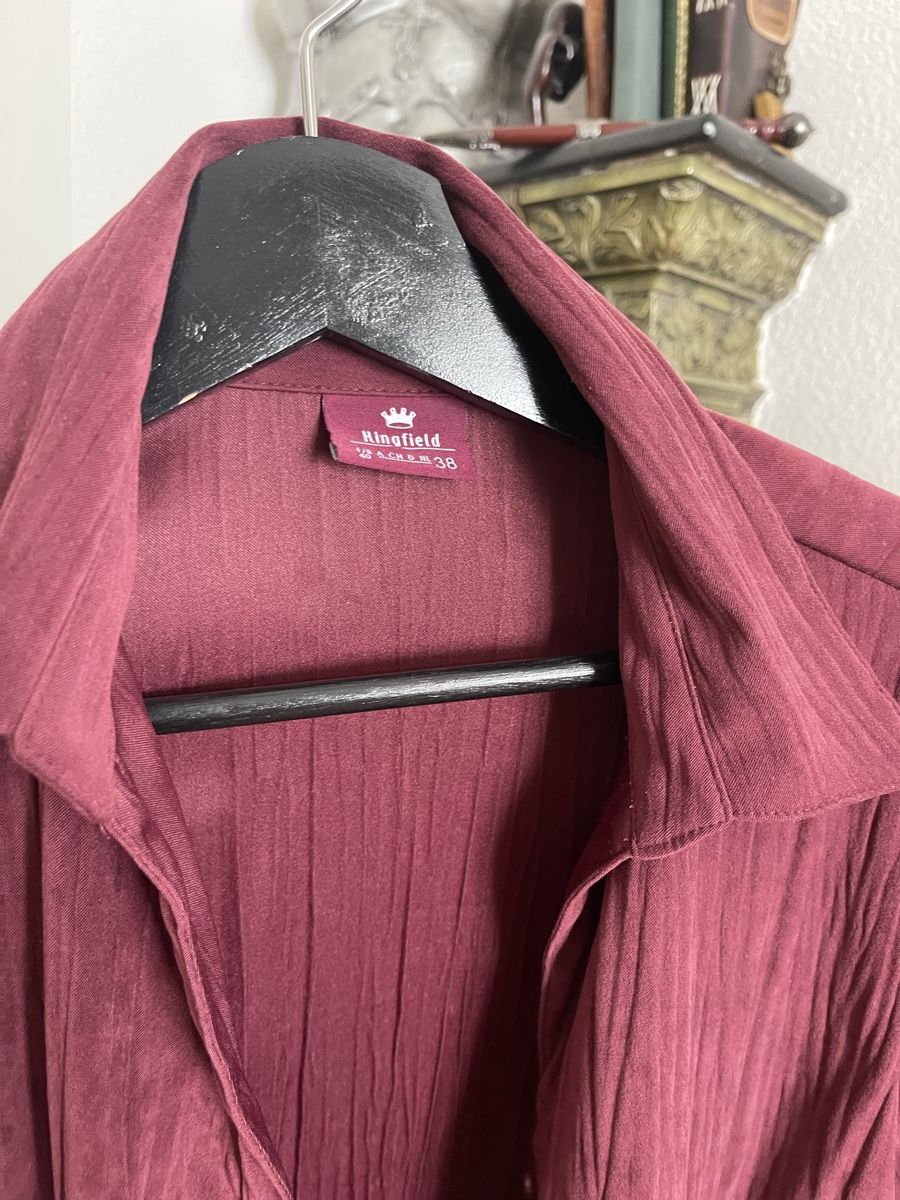 Camicette: Wine red suede looking blouse  – Usato da Fribourg venduto da nel_6tdw 2