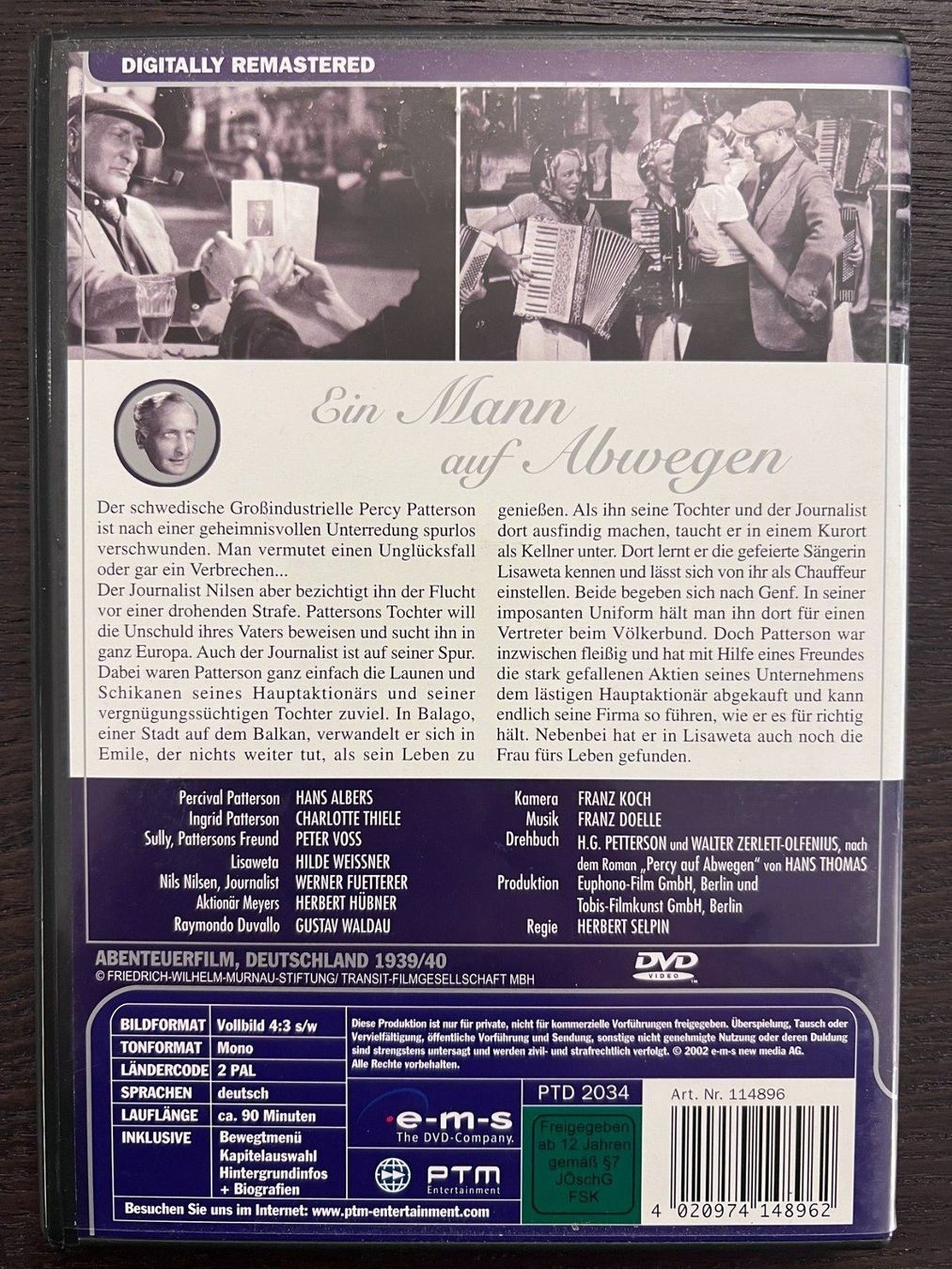 Tutti i DVDs: Ein Mann auf Abwegen – Usato da Zürich venduto da FilmFreunde 1