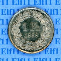 CHF___1.00 1989 stgl * nigelnagelneu! 1 Franken