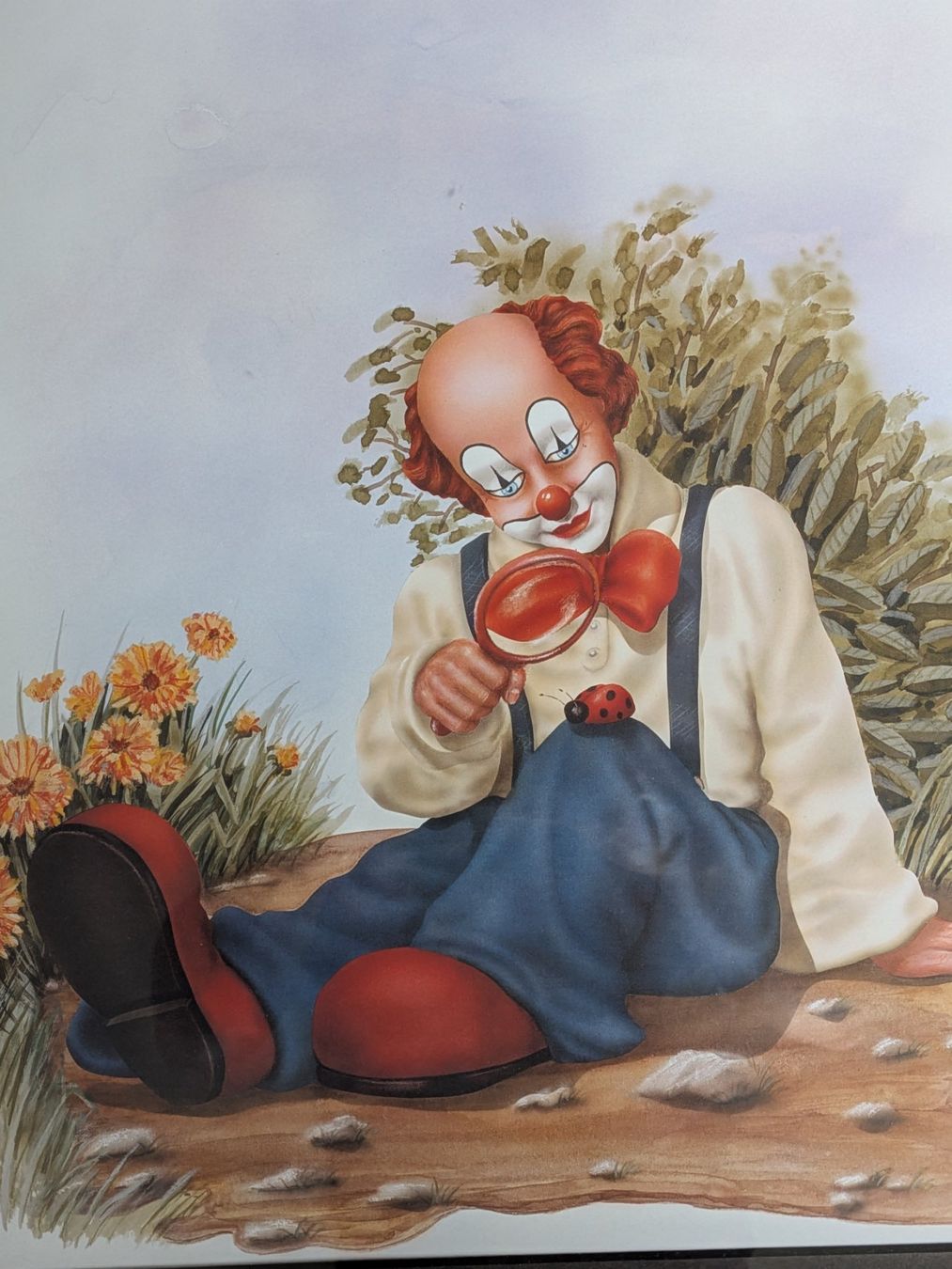 Gemälde: Original Gildeclown "Die grosse Bekanntschaft" gerahmt – Gebraucht aus Zürich von vitibaba 1