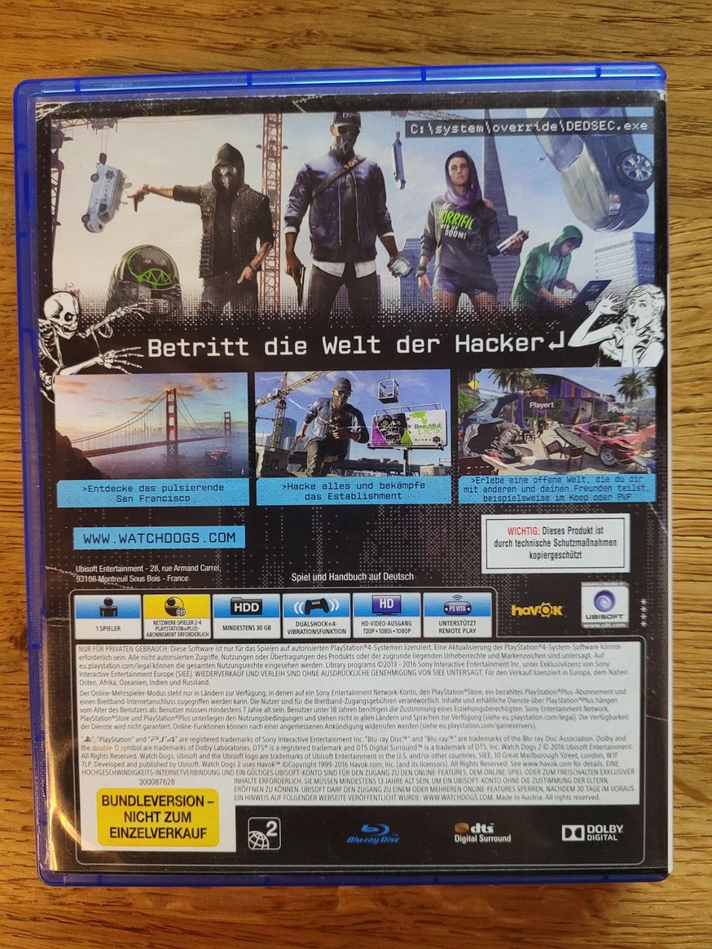 Sony Jeux: PS4 - Watch Dogs 2 – D'occasion à Wattenwil par Roethenmund 1