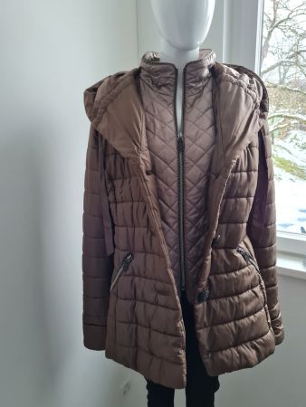 Jacke Gr. 40  schicke Damenjacke braun Kapuze