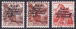 Dienstmarken BIT Satz SBK-Nr. 60-62 (Landschaft 1942-1943)