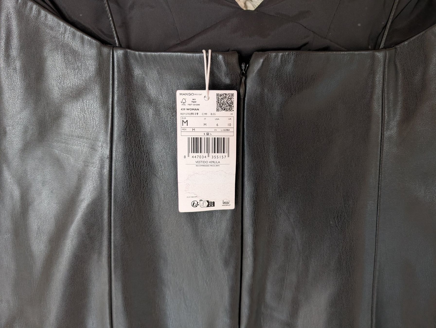 Mango Vestiti: NEU Mango Leder Kleid Grösse M, mit Ettikett – Nuovo e nell'imballaggio originale da Ringgenberg BE venduto da Vinyl.Love 3