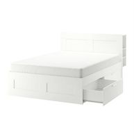 Bettgestell IKEA mit Kopfteil und Schubladen + Matratze