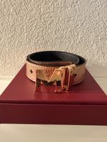 MCM Gürtel Damen Rosegold mit grosser M Schnalle