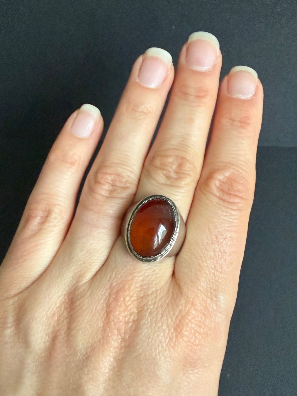 Anelli: Vintage Silber Ring mit Karneol 800 – Usato da Spiegel b. Bern venduto da Rogger72 3