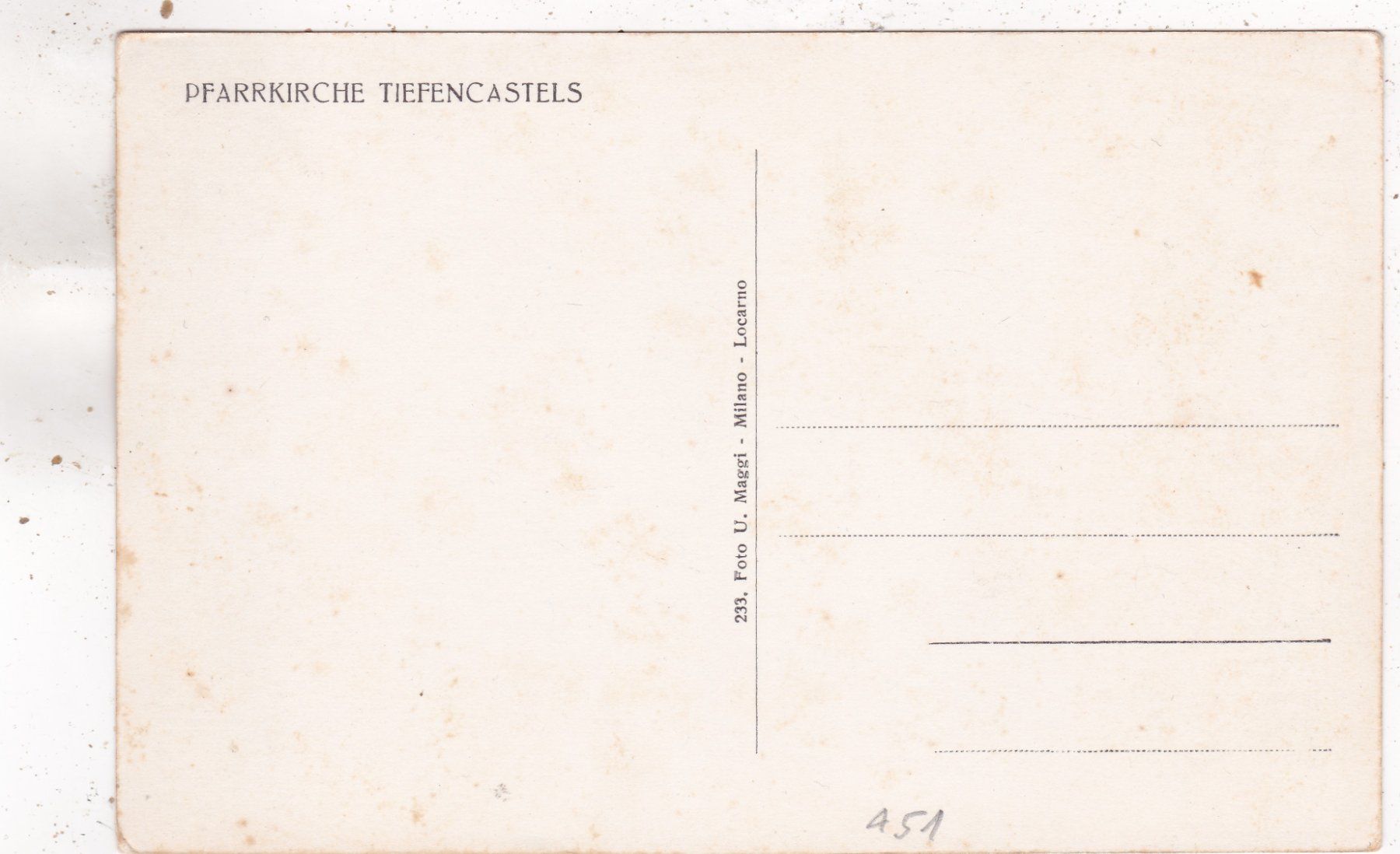 Cartoline postali: Tiefencastel Pfarrkirche – Usato da Herisau venduto da Lisegrat2008 1