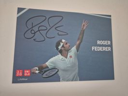 Autogrammkarte Roger Federer Originalunterschrift