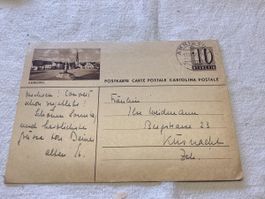 Entier image et oblitération  Amriswil 1948