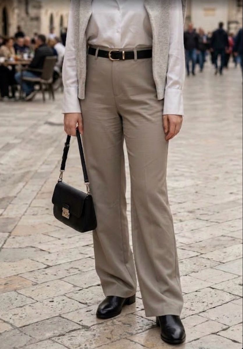 Stradivarius Pantaloni: Stoffhose Stradivarius M beige – Usato da Winterthur venduto da user_1256