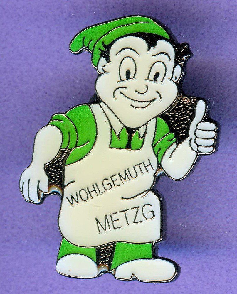 Plaketten & Abzeichen: WOHLGEMUTH  METZG – Gebraucht aus Winterthur von Sammleroase