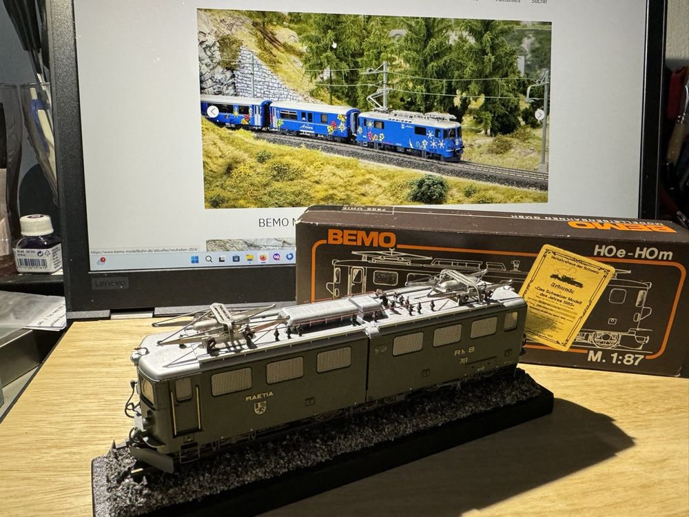 H0m Bemo, 1254 101, RhB Ge6/6 II Rhätia 701 (Gebraucht) in Oberuzwil ...