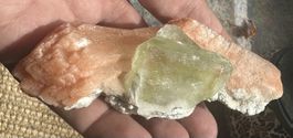 Mineralgruppe Stilbit mit Apophyllit 139g✨Sammlerstueck!